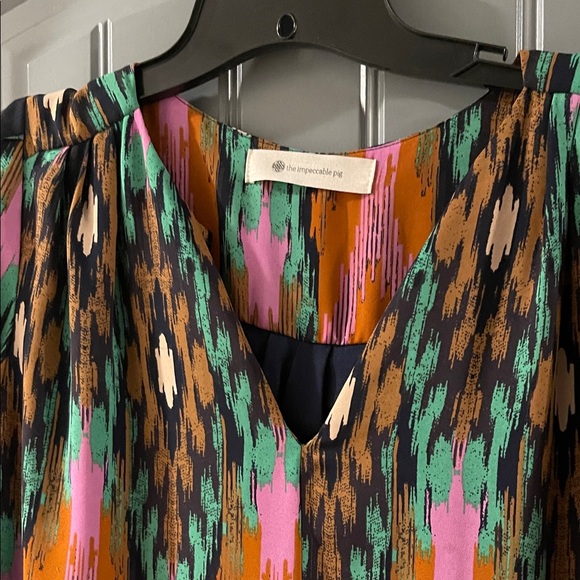 The Impeccable Pig Vibrant Patterned Long Sleeve Dress - Picture 6 of 7